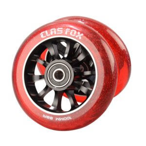 Scooter Wheel Alloy 100mm with Abec 9 Bearing Purple Core Razor Style Wheel 