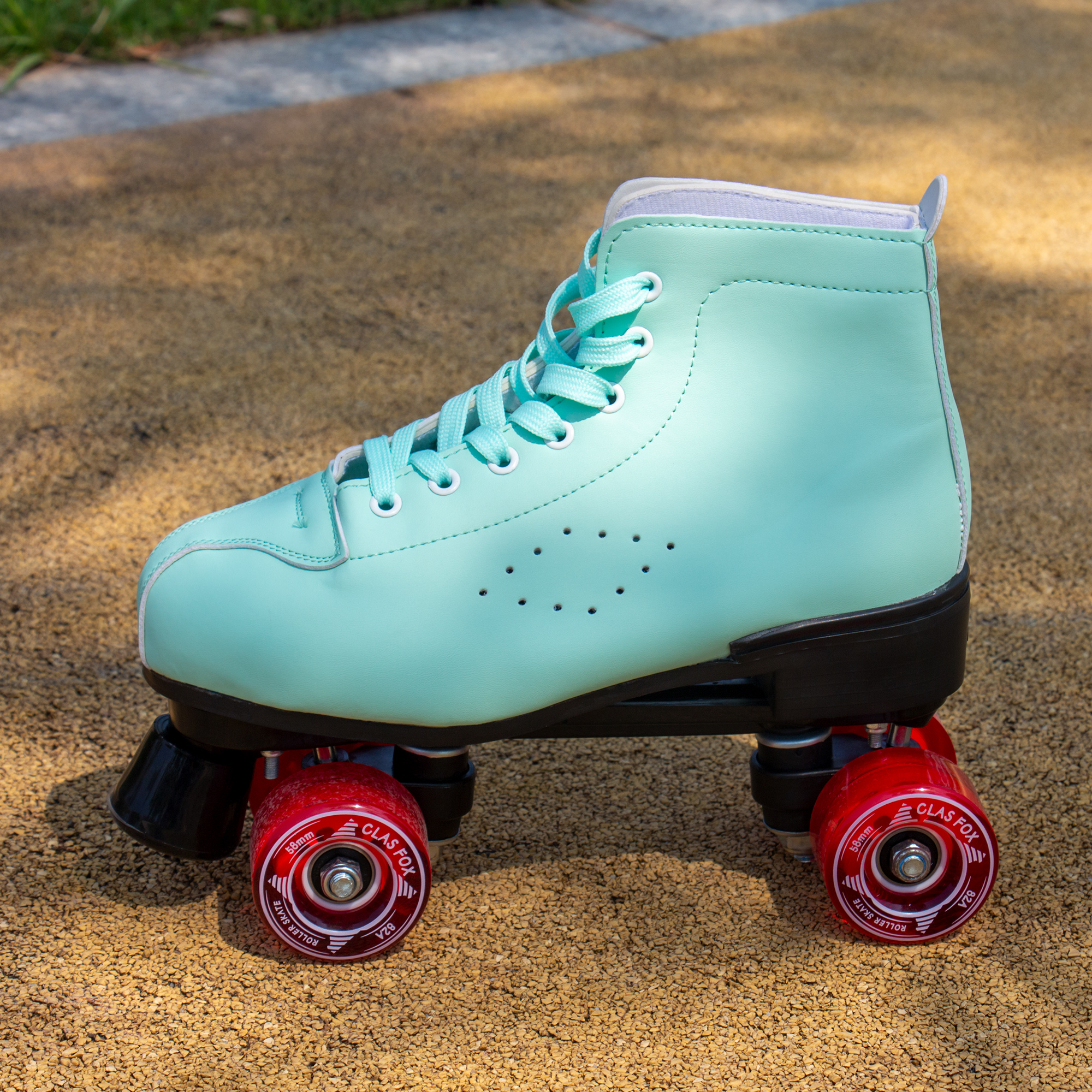 CLAS FOX Roller Skate Wheels Outdoor or Indoor 58mm32mm 82A Replacement Accessories Suitable for Outdoor or Indoor (Set of 8) (Red) - Image 7