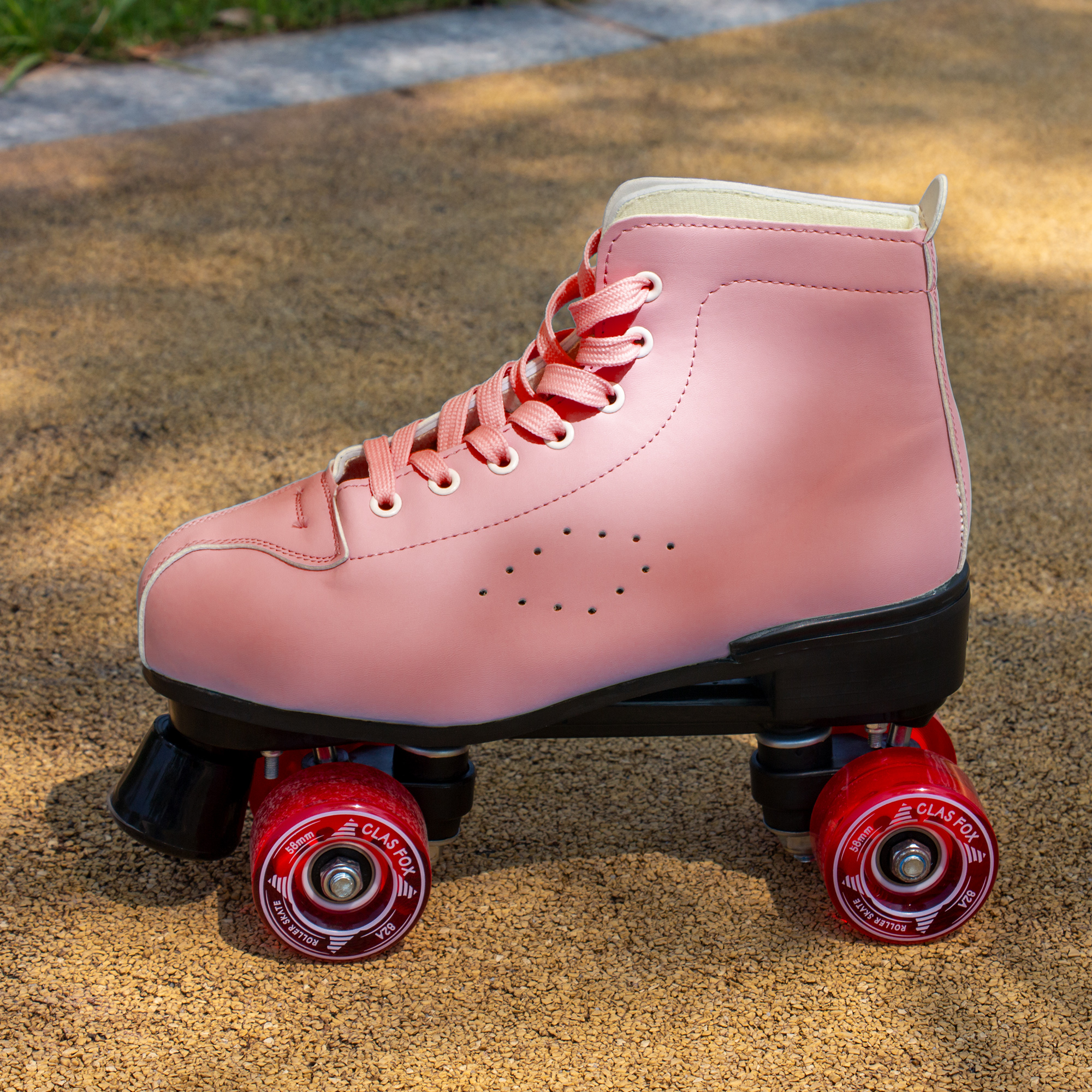 CLAS FOX Roller Skate Wheels Outdoor or Indoor 58mm32mm 82A Replacement Accessories Suitable for Outdoor or Indoor (Set of 8) (Red) - Image 6