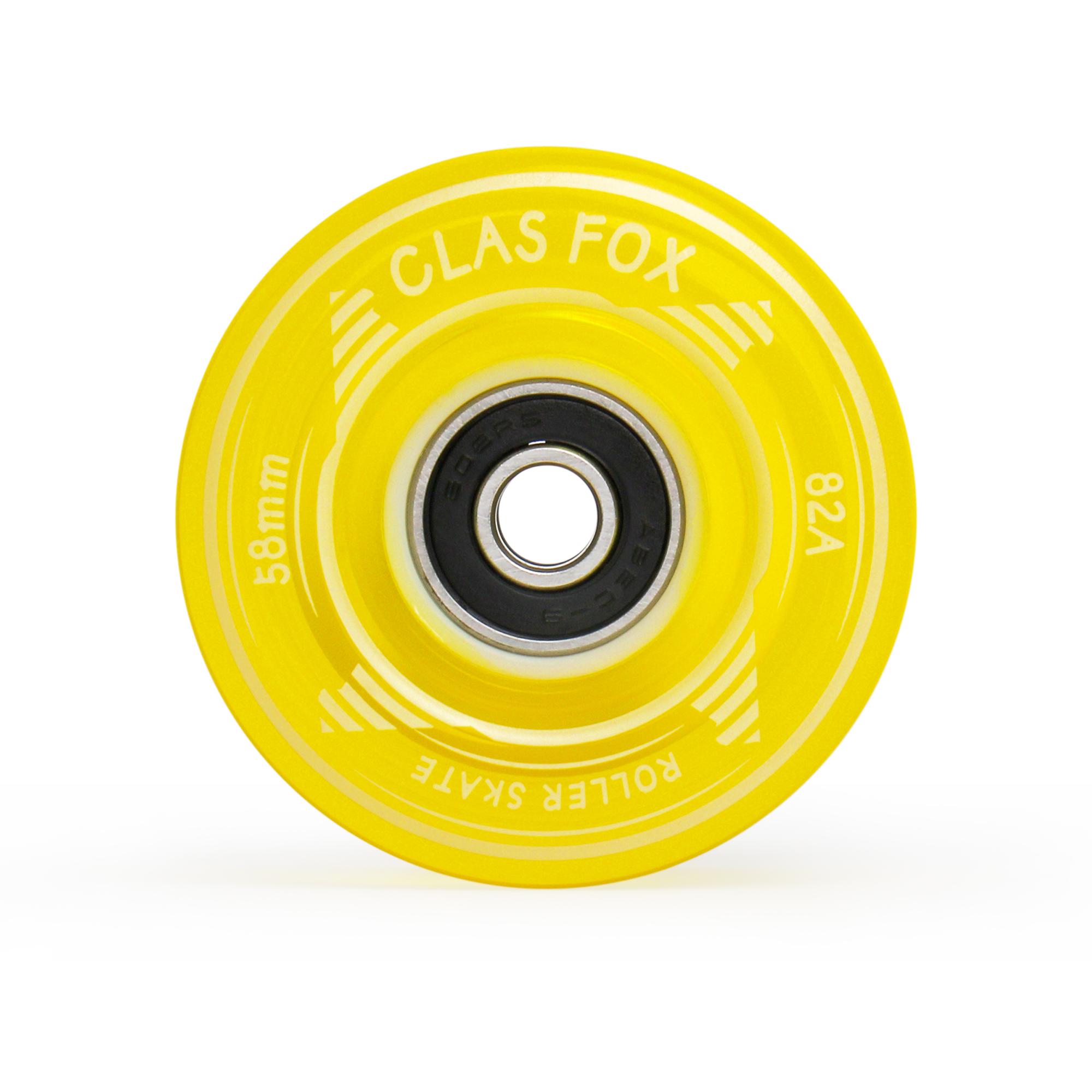 CLAS FOX Roller Skate Wheels Outdoor or Indoor 58mm32mm 82A Replacement Accessories Suitable for Outdoor or Indoor (Set of 8) (Yellow) - Image 5